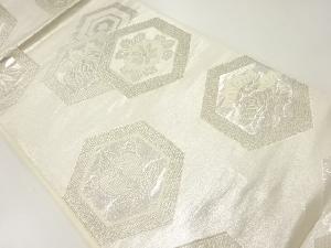 アンティーク　亀甲に菊桐・松模様織出し袋帯（材料）